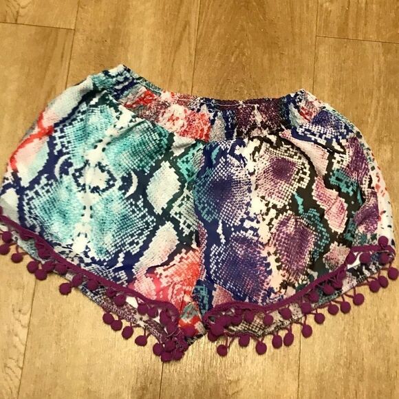 Ocean Drive Tassel Geometric Athletic Leisure Pom Pom Shorts Size Small … - Picture 8 of 9